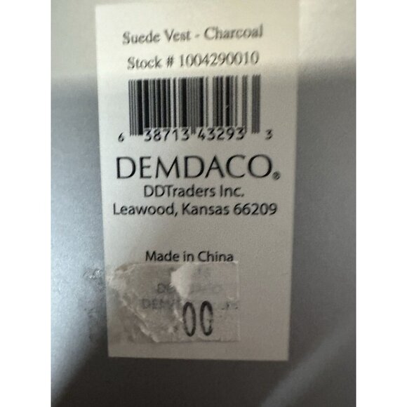 Demdaco Charcoal Gray Suede Flowy Open Front Tunic Vest One Size - Picture 7 of 10